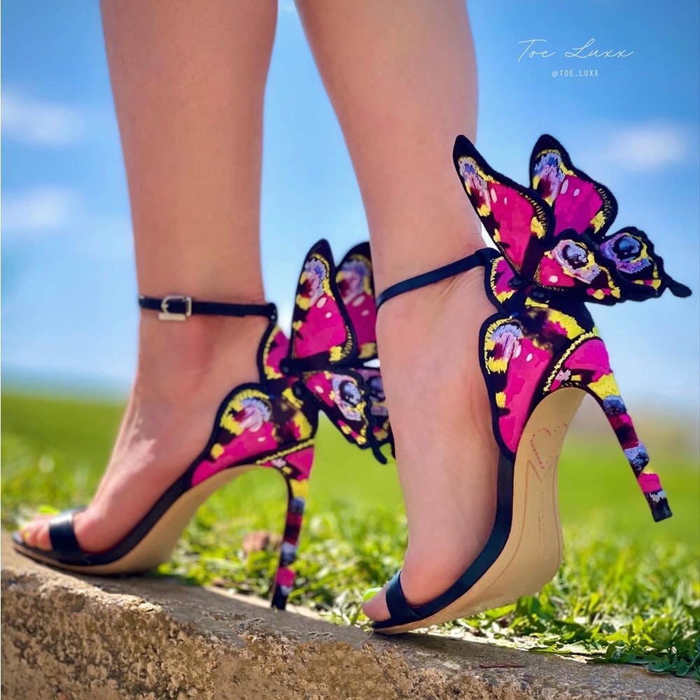 Sophia Webster Chiara Butterfly 100mm Sandal Heels